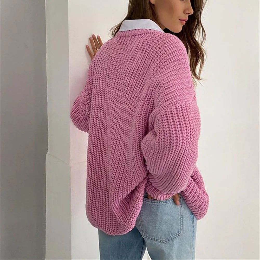 Casual O-neck Long Sleeve Sweater