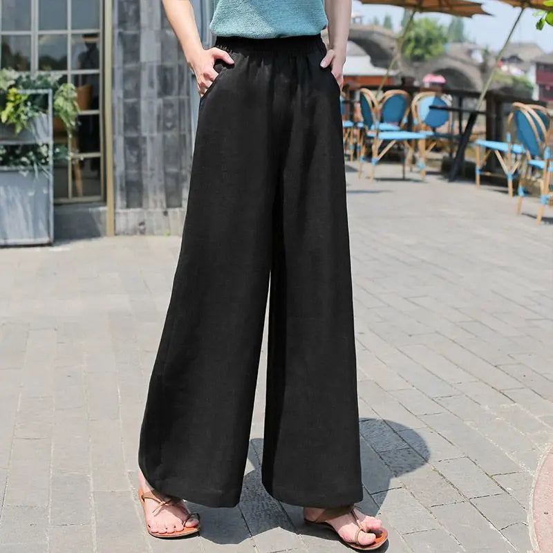 High Waist Loose Casual Trousers