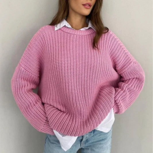 Casual O-neck Long Sleeve Sweater