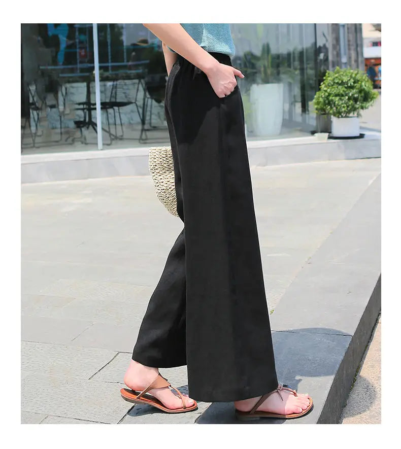 High Waist Loose Casual Trousers