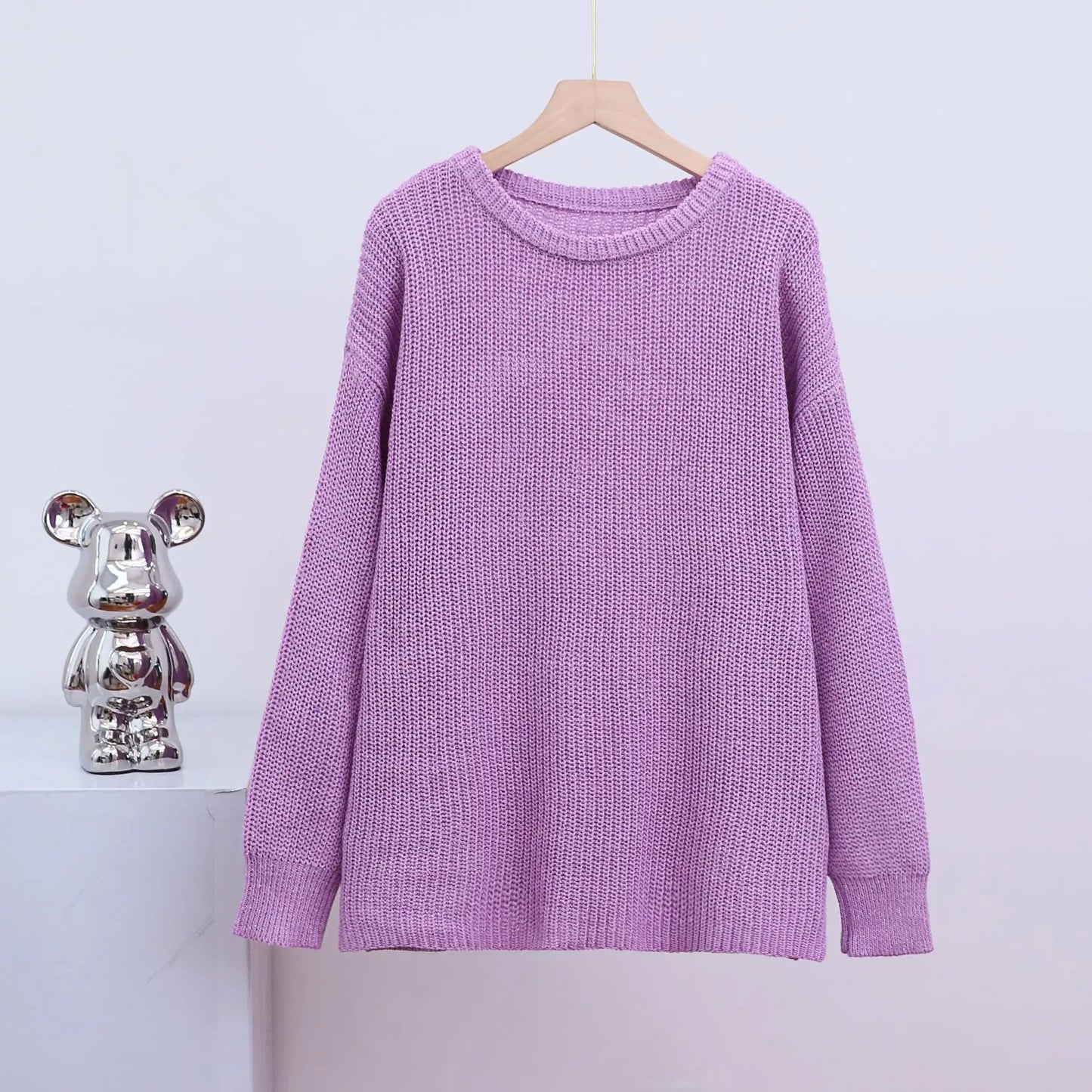 Casual O-neck Long Sleeve Sweater