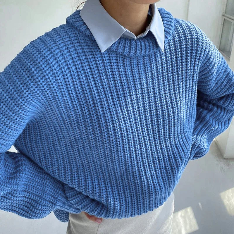 Casual O-neck Long Sleeve Sweater