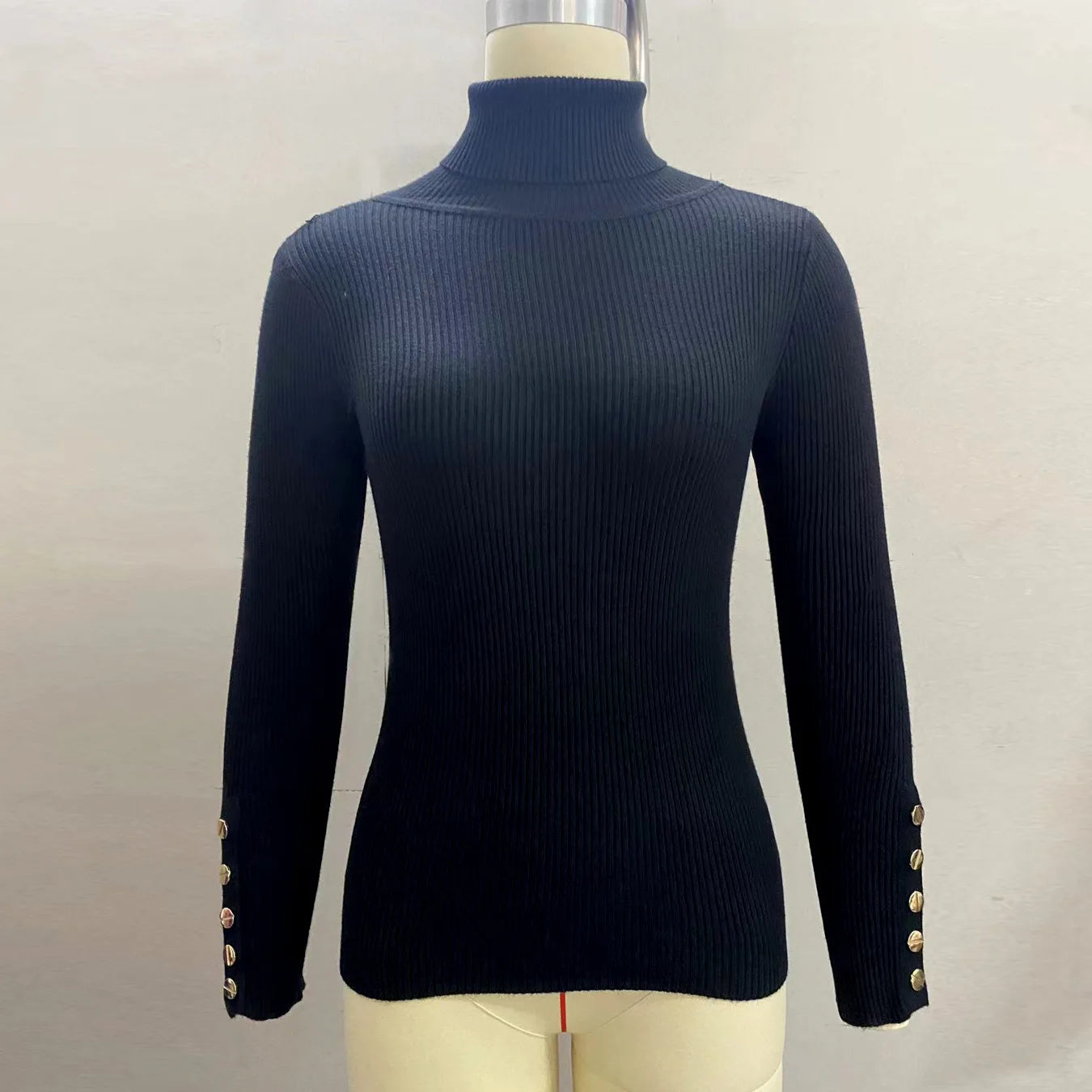 Elegant High Neck Sweater