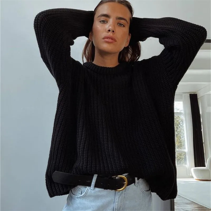 Casual O-neck Long Sleeve Sweater