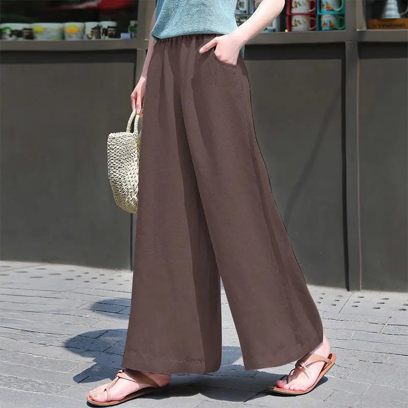 High Waist Loose Casual Trousers