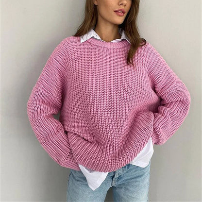 Casual O-neck Long Sleeve Sweater