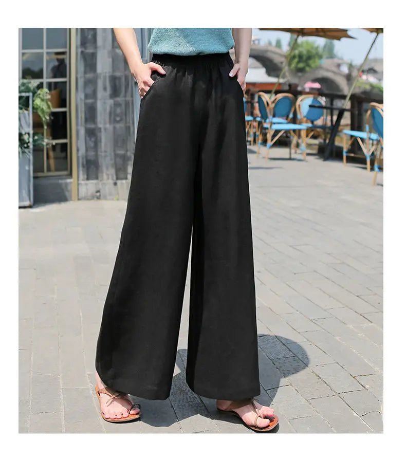 High Waist Loose Casual Trousers